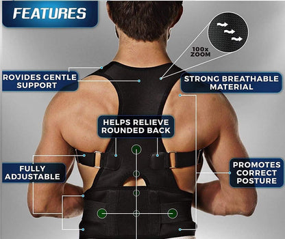 Premium Posture Corrector Belt | Adjustable Back Support for Men & Women | Spine Alignment & Pain Relief Brace